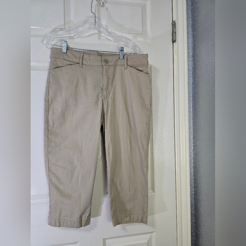 Beige Cropped Pants